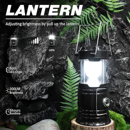 Collapsible Camping Lantern Rechargeable Bulk Set – Foldable USB LED Pendant Light for Camping, Power Outages & Emergency Survival, 4/8pcs Value Pack