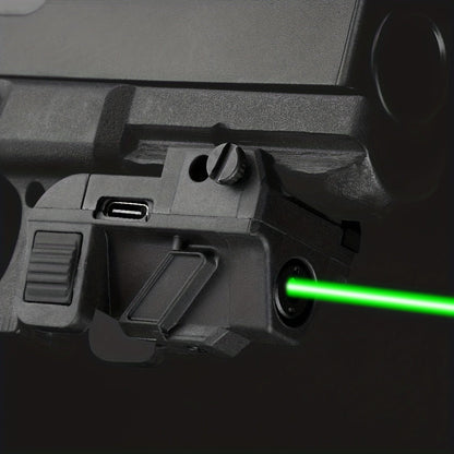 Laser Sight for Picatinny Rail Pistols – Green Red Blue Laser, CNC Aluminum, Low Profile, USB Rechargeable, 5-Hour Runtime, Fits Compact & Full-Size Handguns