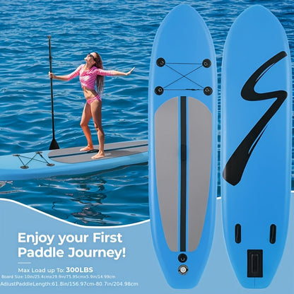 Stand Up Paddle Board 10ft 350lbs Inflatable SUP 3 Fins EVA Non-Slip Deck 12-15PSI Alloy Paddle Hand Pump Repair Kit Carrying Bag for Beginners All Skill Levels