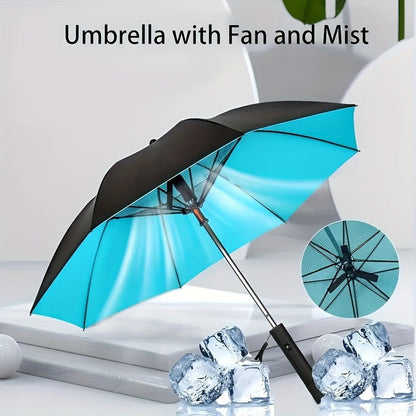 UV Protection Sun & Rain Umbrella with Black Vinyl Coating – 8-Rib Aluminum Frame Windproof Parasol for Outdoor Sun Protection, Sunny & Rainy Days, Includes Matching Water Bottle – Multiple Colors Available