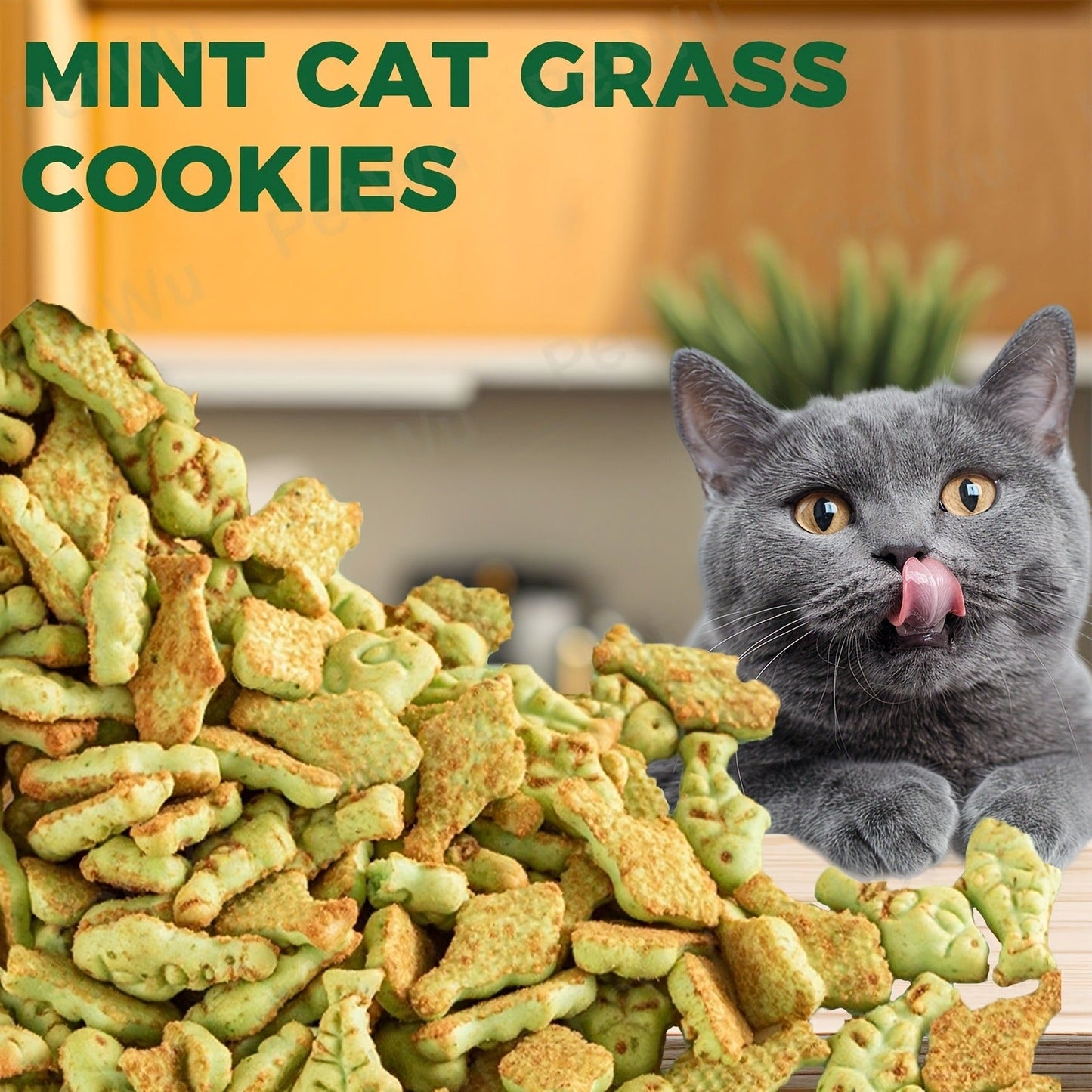 Catnip Cat Treats 150g – Catnip Cookie & Catgrass Molar Stick, Dried Fish Snack for Cats, Teeth Cleaning Dental Chew, Hairball Control Nutrition Fattening Cat Snack