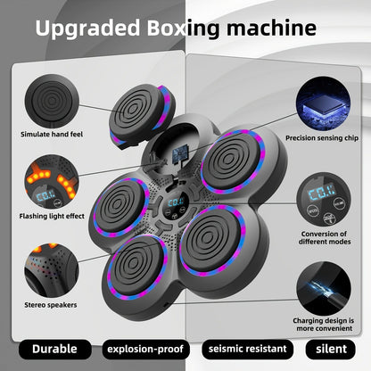 Wall Mounted Smart Boxing Machine Wireless Music Punching Trainer