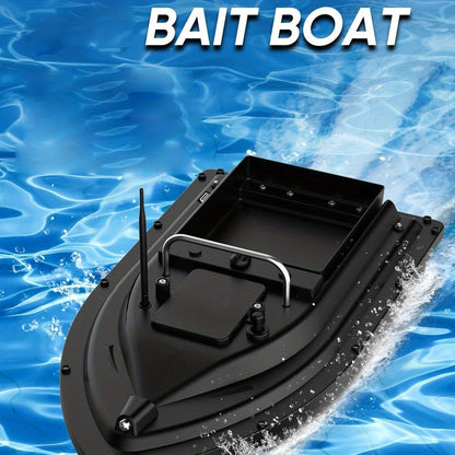 RC Bait Boat 500M Remote Control Fishing Bait Boat with Large Capacity Hopper, Single Compartment Carp Fishing Bait Delivery & Towing Boat with Carrying Case