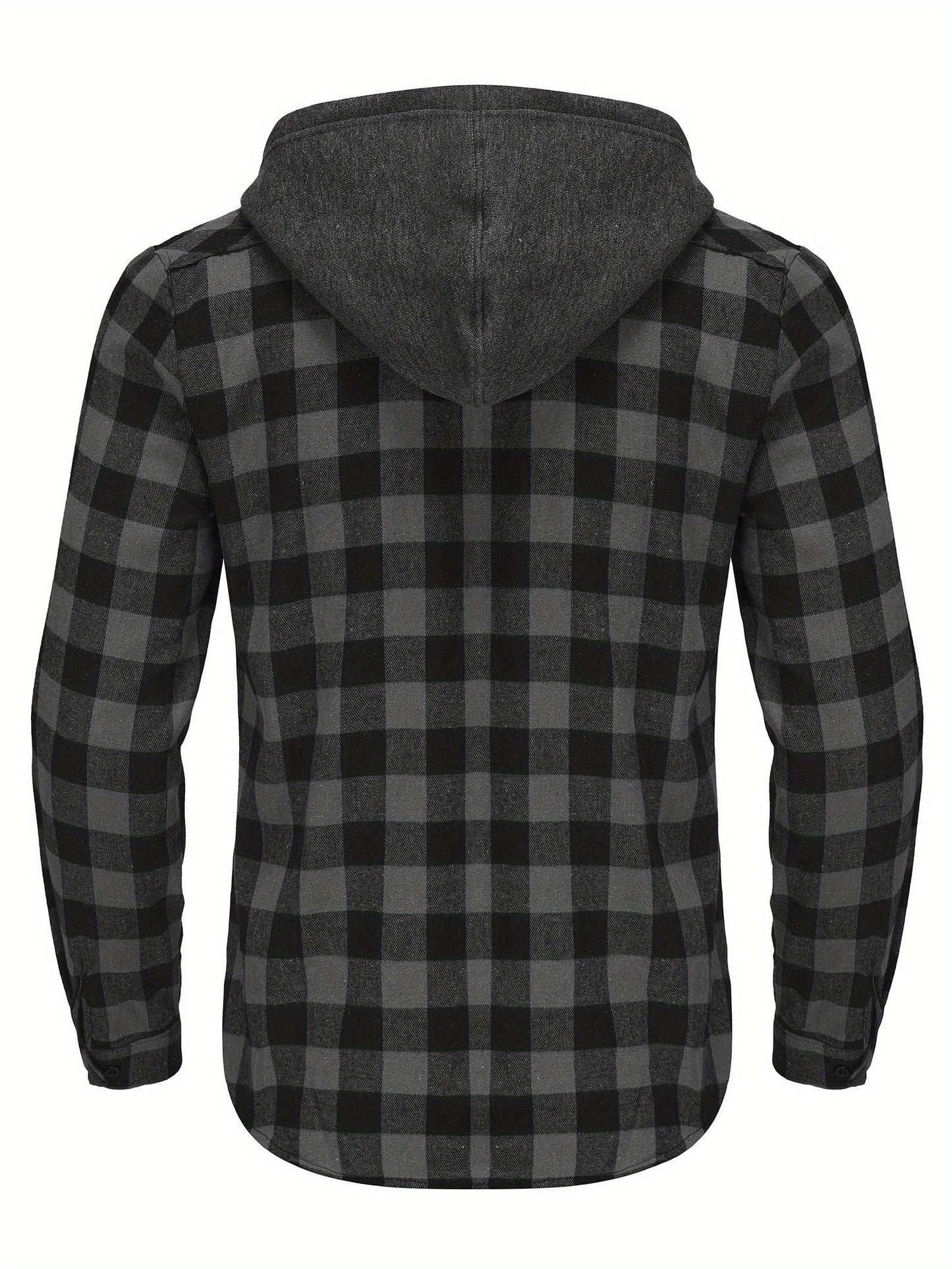 Men's Hoodie - Long Sleeve Button-Front