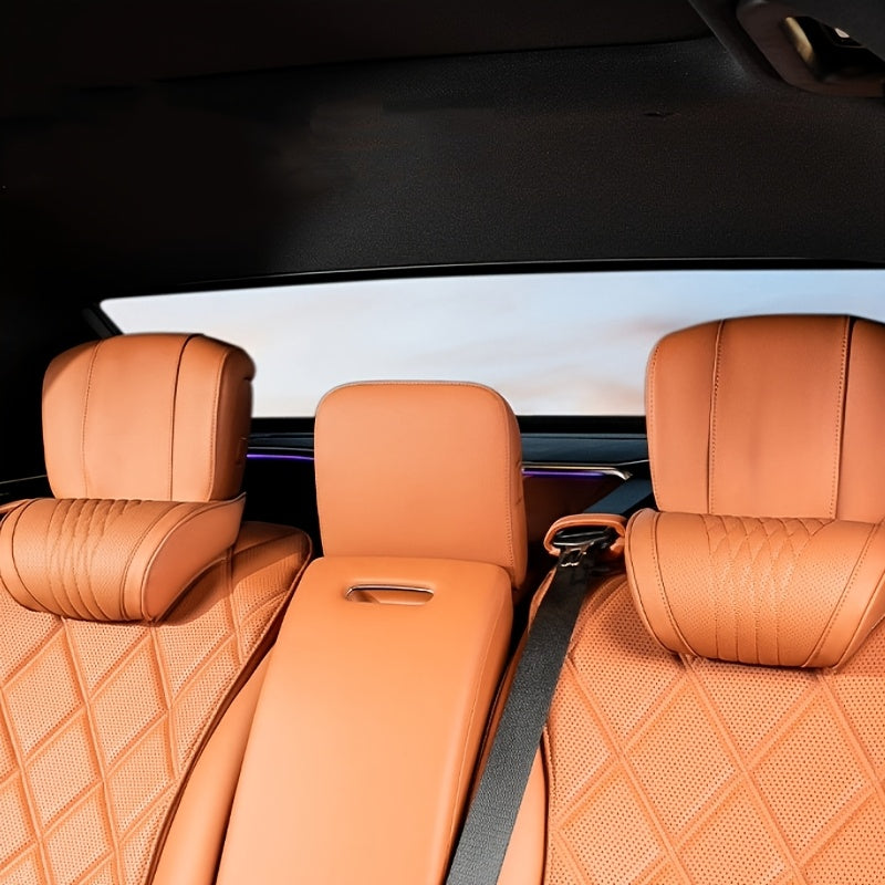 Luxurious Napa Headrest- Ultra Soft and Breathable Design, Neck Support and Form-Fitting Shape, Suitable for All Car Models, Can Be Used in Most Vehicles, Durable High-Quality Material, Suitable for Long-Distance Driving and Office Use
