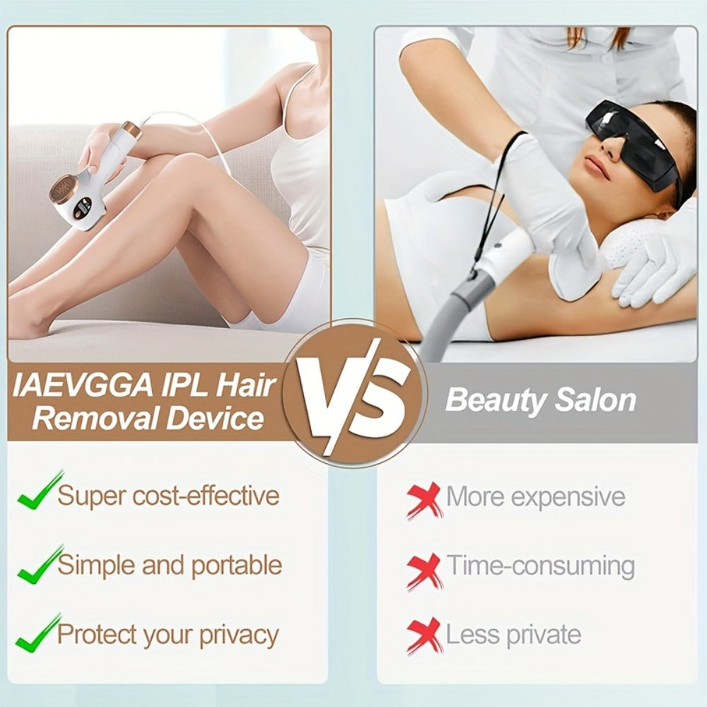 IPL Hair Removal Device Sapphire Ice Cooling Painless 999900 Flashes 9 Modes – At-Home Permanent Hair Reduction for Women Men Face Body Bikini Underarms Legs