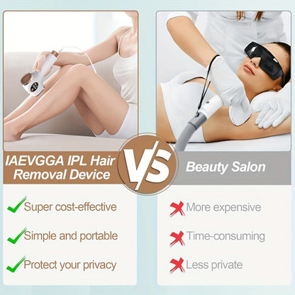 IPL Hair Removal Device Sapphire Ice Cooling Painless 999900 Flashes 9 Modes – At-Home Permanent Hair Reduction for Women Men Face Body Bikini Underarms Legs