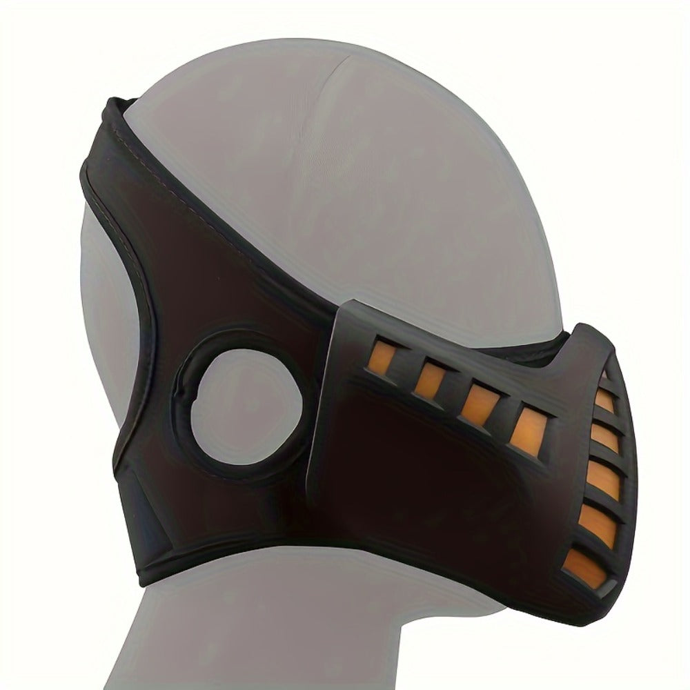 LED Rave Mask Cyberpunk Full Face Light Up Futuristic Sci-Fi – Breathable Halloween Cosplay Costume Mask for Bar Club Music Festival Rave Party, Photo Prop Gift for Men & Women Adults