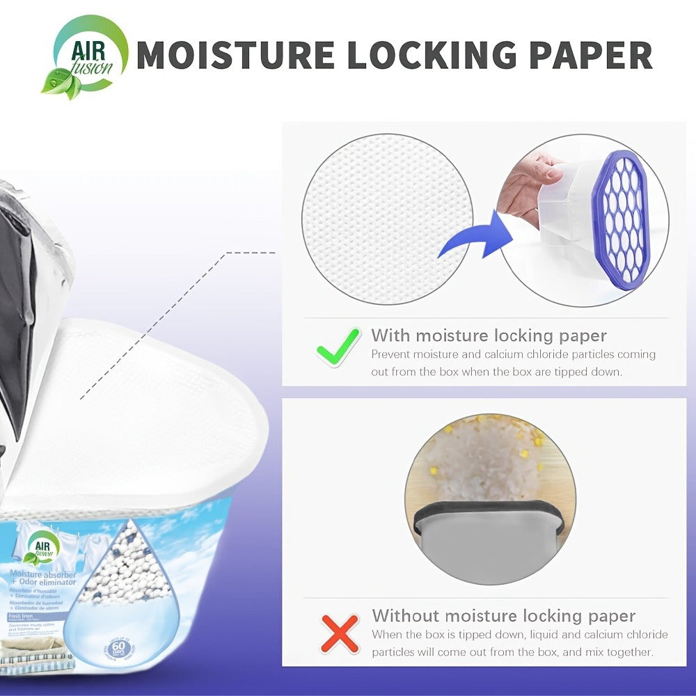 Moisture Absorber Dehumidifier Box 6-Pack – Odor Eliminator & Humidity Controller for Closet, Bathroom, Kitchen, Pantry, Boat & RV – Lavender Vanilla, Fresh Linen, Jasmine Blossom, Bamboo Charcoal
