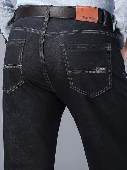 Men's Straight Leg Jeans - Black Denim Clean Finish Weekend
