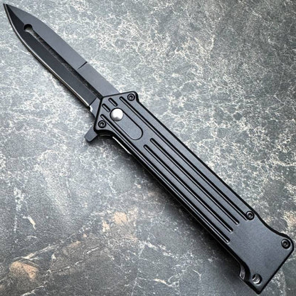 EDC Pocket Knife 440 Stainless Steel Blade – 8" Folding Knife with Aluminum Handle, Belt Clip & Liner Lock | Everyday Carry Tactical Knife for Men