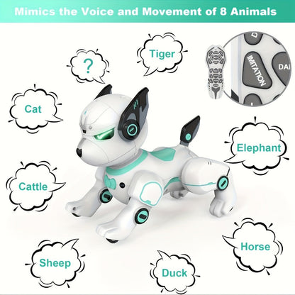Robot Dog Toy for Kids Upgraded Intelligent Electronic Pet – AI Dialog Interaction Stunt Performance Programmable Behavior Interactive Companion STEM Birthday Halloween Christmas Gift Boys Girls