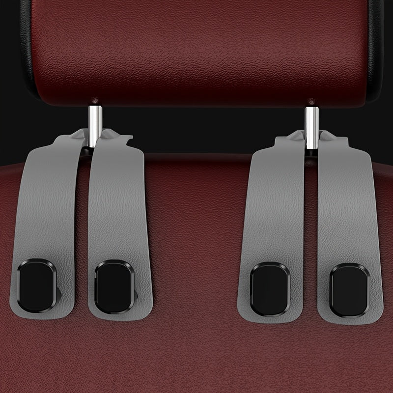 2-Hook Car Seat Back Hook Cover, Hidden Design, Double Hooks, Multi-Functional, Universal, Suitable for All Car Models