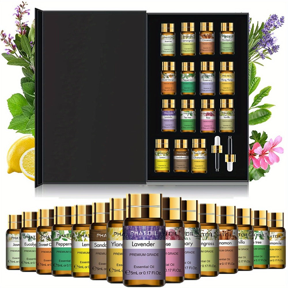 Essential Oil Kit 15pcs – 5ml Aromatherapy Gift Set for Diffuser, Humidifier & Candle Making | Mother's Day, Christmas, Valentine's Day Gift