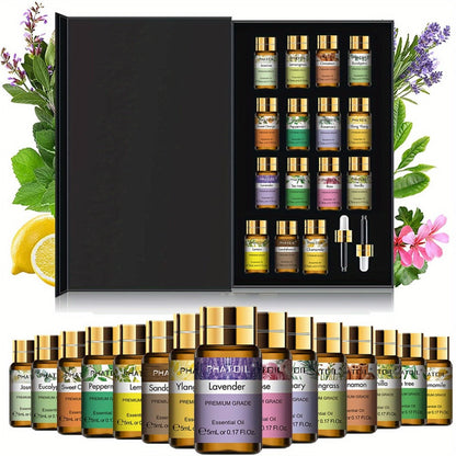 Essential Oil Kit 15pcs – 5ml Aromatherapy Gift Set for Diffuser, Humidifier & Candle Making | Mother's Day, Christmas, Valentine's Day Gift