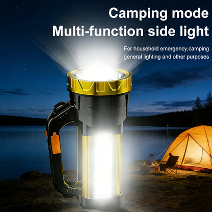 Zoomable LED Flashlight Rechargeable - 2000 Lumen High Power Torch, Adjustable Brightness, 2400mAh Battery, Super Bright Zoom Light for Camping, Fishing & Outdoor Activities