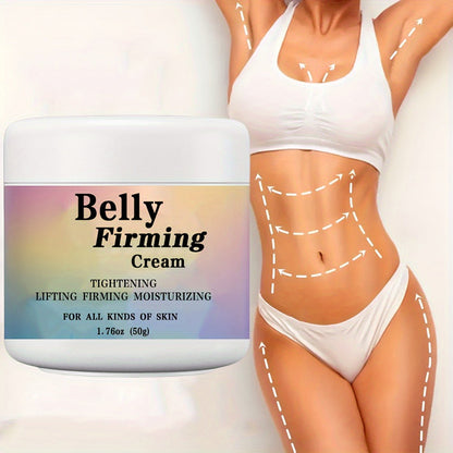 Belly Firming Cream with Hyaluronic Acid & Caffeine – Intensive Tightening & Lifting Body Lotion with Shea Butter Jojoba Oil & Vitamin E for Belly Buttocks Thighs Arms – Alcohol Free All Skin Types