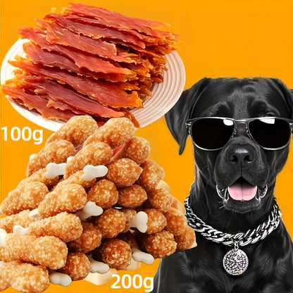 Dog Chew Sticks & Duck Jerky Bundle – Bone-Shaped Teething Chews & Duck Sausage Treats, Healthy Daily Snacks for Small Medium Large Dogs, Long-Lasting Natural Dental Chews & Training Rewards