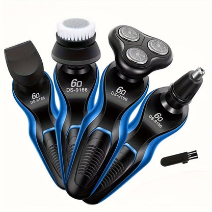 Electric Shaver for Men 4-in-1 – USB Rechargeable Electric Razor & Beard Trimmer Kit for Wet & Dry Shaving, Portable Grooming Set, Perfect Father's Day Gift for Dad, Husband & Male Friends