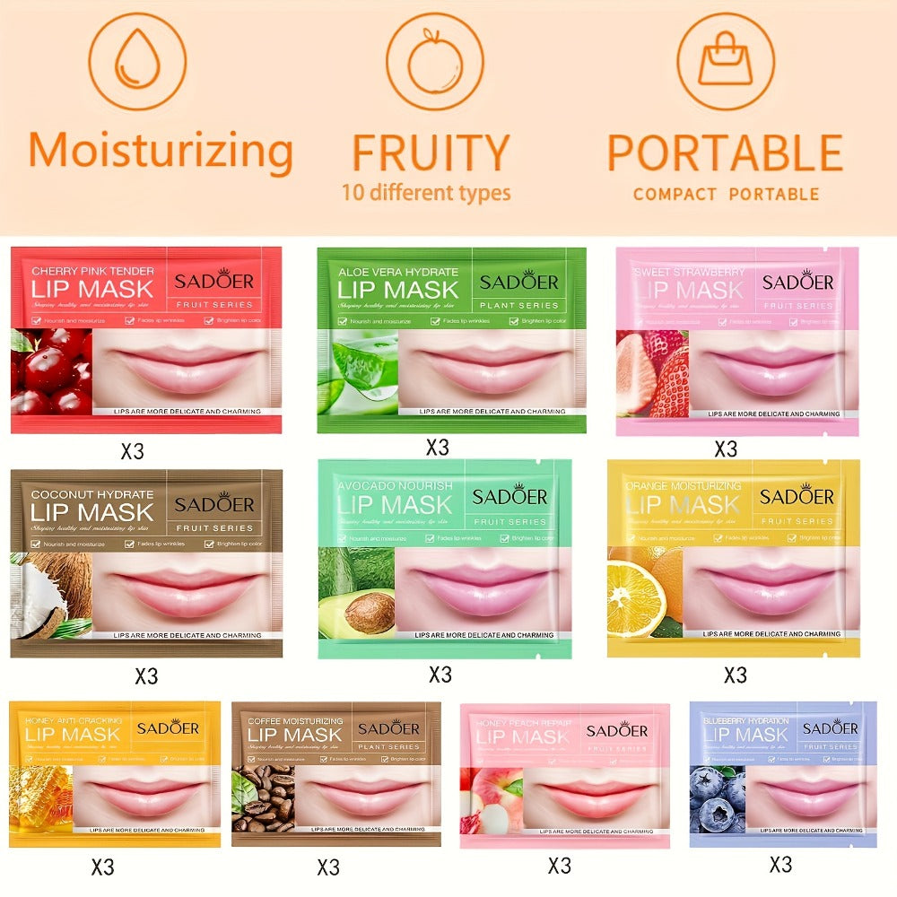 Lip & Under Eye Mask Travel Set 62 Pieces – Moisturizing Non-Greasy Lip Mask & Eye Patch Kit, Hydrating Autumn Winter Skincare for Dry Skin, Lightweight Travel Must-Have Gift for Women