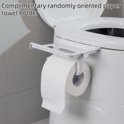 Portable Toilet with Lid Odor Control Tissue Holder Lightweight Camping Toilet for RV Camper Outdoor Travel Hiking Emergency Use No Electricity Required, Khaki