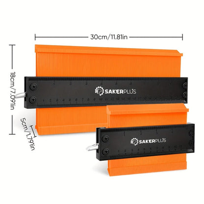Contour Gauge Profile Tool with Lock – 6 Inch & 11 Inch Shape Duplicator for Flooring, Tile, Woodworking, Carpet Cutting & Irregular Shape Tracing