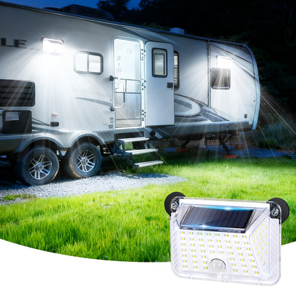 Magnetic RV Solar Lights Outdoor, 800LM Ultra-Bright RV Porch Light with Motion Sensor, Strong Magnets IP65 Waterproof Rv Lights Exterior, Rv Additions, for Awning Camper Trailer Porch Travel Trailers Rv Essentials