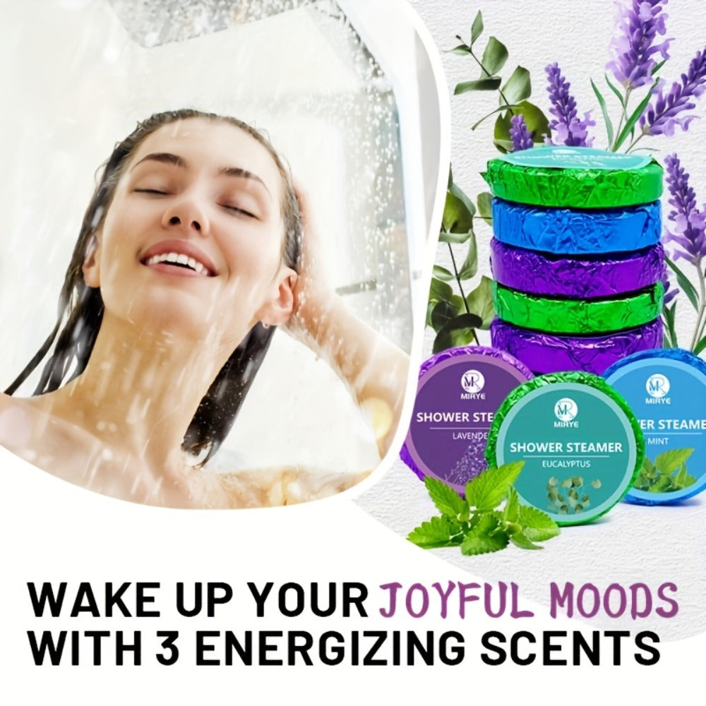Aromatherapy Shower Steamers 18-Pack – Lavender Eucalyptus & Mint Essential Oil Shower Tablets | Spa Self-Care Bath Set for Men & Women | Stress Relief Sleep & Relaxation Gift for Christmas Mother's Day
