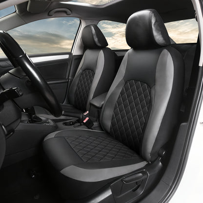 Full Set Car Seat Covers Faux & Napa Leather – 5-Seat Universal Fit for SUV, Truck, Jeep & BMW, Front & Rear Bench, Split-Compatible, Cushioned, Scratch-Proof, Multiple Colors