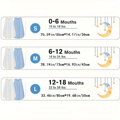 Baby Sleep Sack - Muslin 2-Way Zip Wearable Blanket