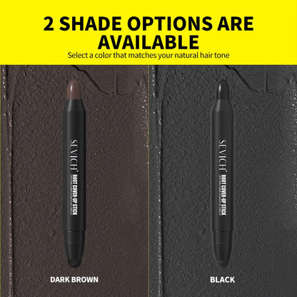 Instant Gray Root Coverage Stick for Men 2-Pack Sevich Beard & Hairline Color Pen — Hypoallergenic Sweat-Proof Water-Resistant Long-Lasting Precise Application Black & Dark Brown