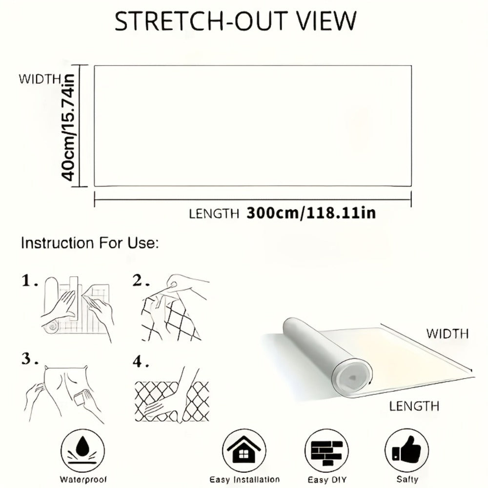 Wood Grain Floor Sticker Roll Peel & Stick Self-Adhesive Non-Slip Thickened Vinyl – Vintage DIY Flooring for Walls, Floors, Desks & Door Panels