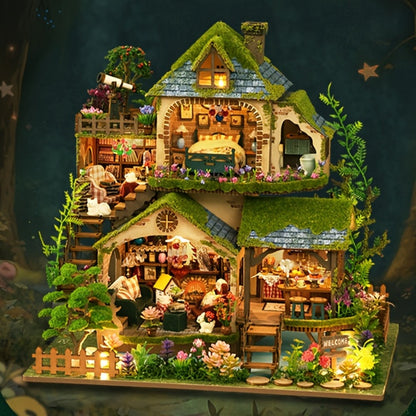 DIY Wooden Forest Hut Model Kit Handcrafted Miniature Cabin Assembly Set for Adults Teens – No Glue Laser-Cut Wood 3D Puzzle Creative Home Decor Gift for Birthday Christmas Valentine's Day