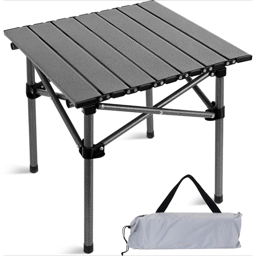 Lightweight Collapsible Camping Table with Carry Bag – Portable Folding Outdoor Table, Sturdy Aluminum Legs & Large Flat Surface for Picnic, BBQ, Beach, Hiking & Tailgating, Available in L & XL