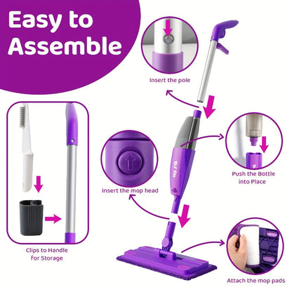 Kids Spray Mop Toy with Water Sprayer – Pretend Play Housekeeping Kit for Floor Cleaning | STEM Educational Toy, Birthday Gift for Boys & Girls Ages 3 4 5 6 7 8