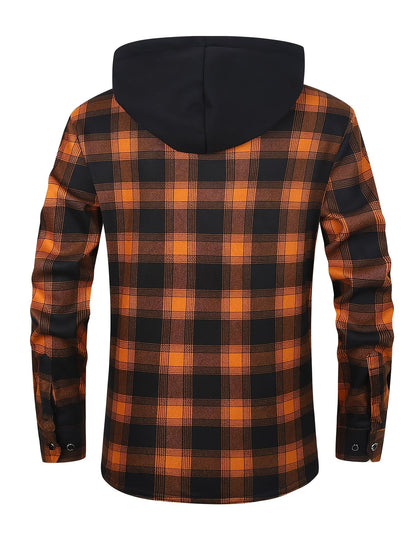 Men's Versatile Plaid Pullover Coat