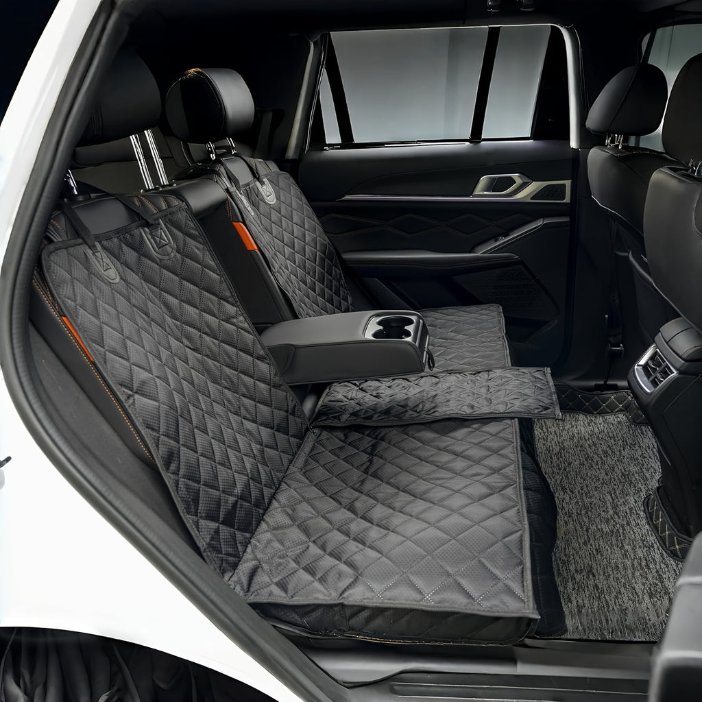 Back Seat Cover 60/40 Split Bench for Cars, Trucks, SUVs - Easy Cleanup Car Seat Protector Great for Messy Kids And Drooling Pet Dogs