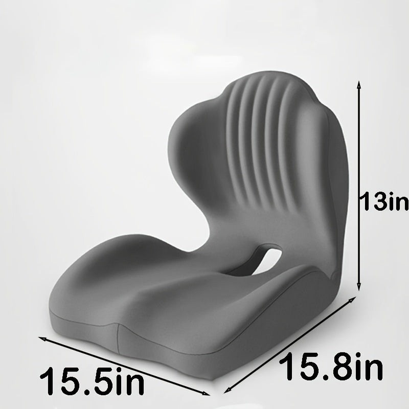Hip & Lumbar Support Seat Cushion Ergonomic Memory Foam – Breathable High-Density Back Support Pillow for Office Chair, Car Seat & Long Sitting, Daily Use or Gift