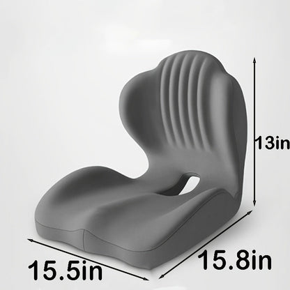 Hip & Lumbar Support Seat Cushion Ergonomic Memory Foam – Breathable High-Density Back Support Pillow for Office Chair, Car Seat & Long Sitting, Daily Use or Gift