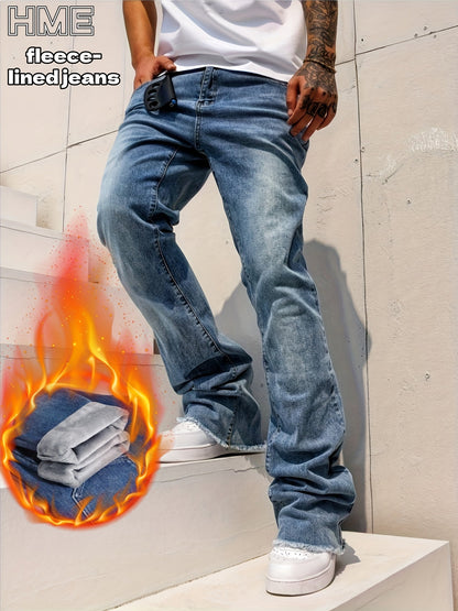Men's Bootcut Jeans - Classic Wash Clean Finish Modern