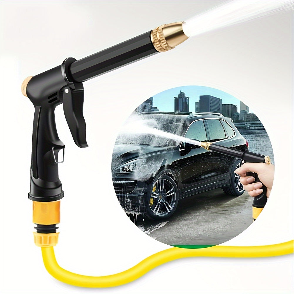 High-Pressure Adjustable Garden Hose Nozzle - Portable, Durable Plastic, Ideal for Car Wash & Pet Cleaning, Garden Watering, and Outdoor Use, Garden Watering Nozzle|Adjustable Spray Pattern|Durable Plastic Nozzle, Garden Hose Nozzle
