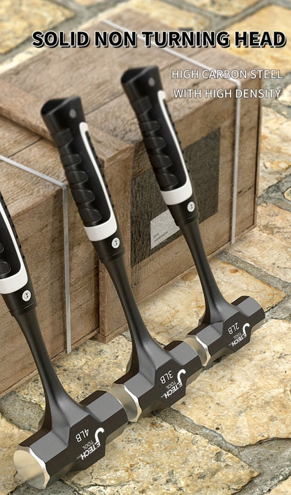 Octagonal Hammer 2/3/4 LB – Heavy-Duty Non-Slip Handle, Professional Masonry & Demolition Sledge Hammer for Stone, Concrete, Construction & DIY Home Projects