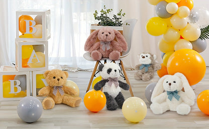 Stuffed Animals Plush Toy Set 5 Pack 12.5 Inch – Soft Teddy Bear Monkey Panda Rabbit Bundle, Birthday Christmas Valentine's Day Gift for Kids Boys & Girls by MaoGoLan