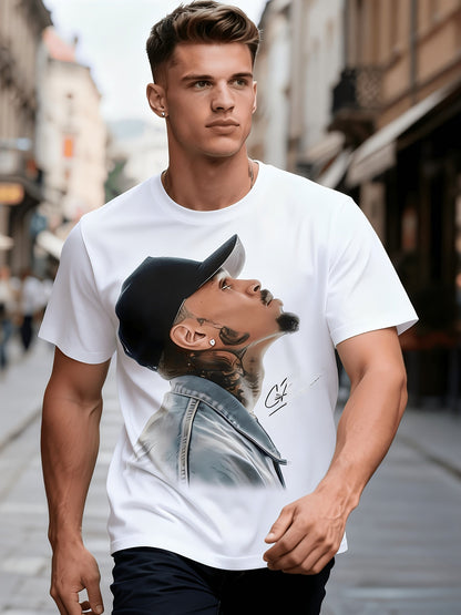 Men's Graphic T-Shirt - Round Neck Short Sleeve Everyday Style 425381