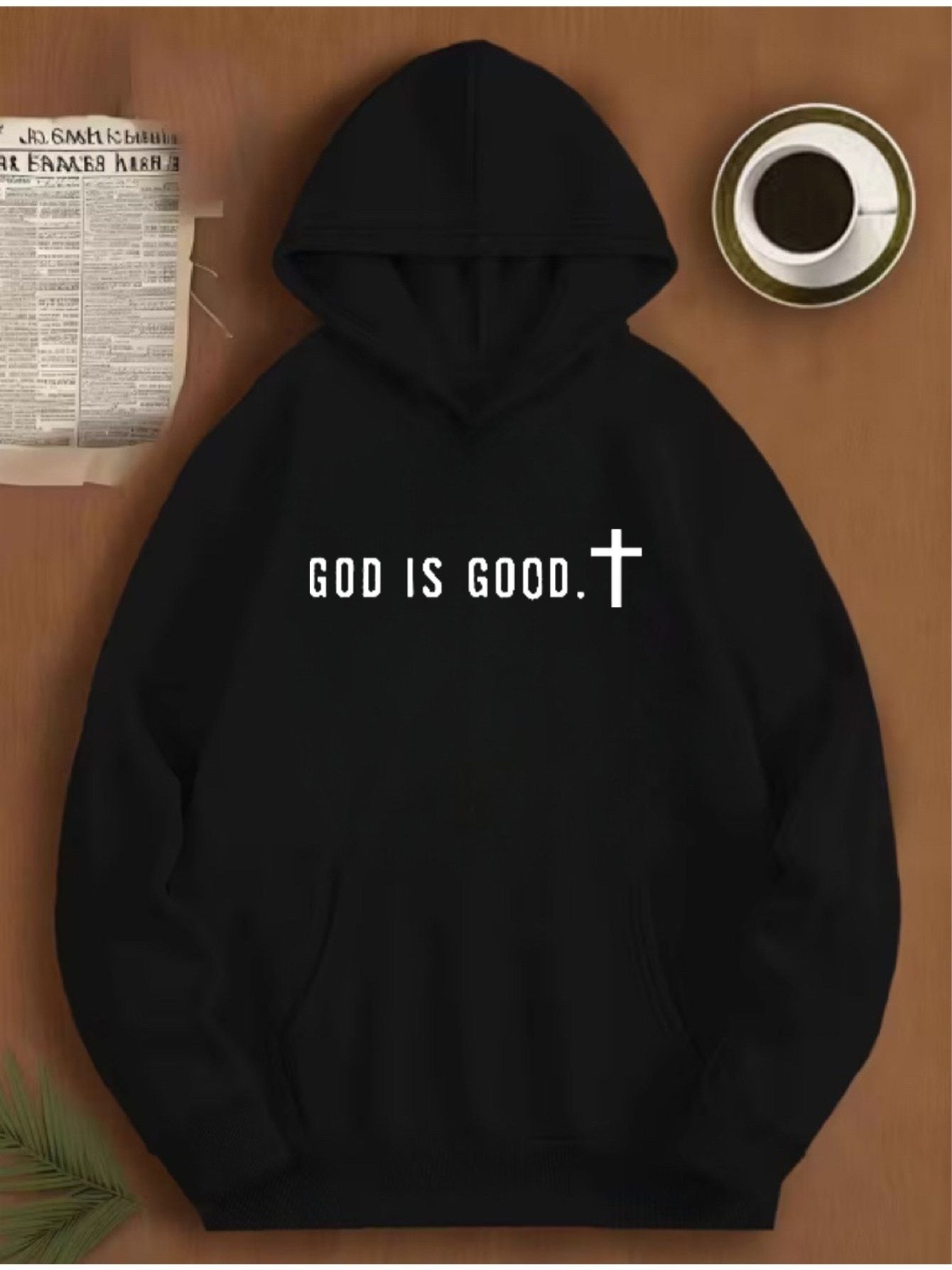 Men's Festive Graphic Hoodie - Loose Fit Holiday Print