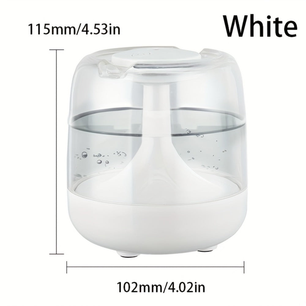 Cool Mist Humidifier with 7-Color Night Light & Transparent Tank | USB Quiet Humidifier 24H Runtime, 2-Speed Mist, Top-Fill Design for Bedroom, Office & Small Spaces | White & Green