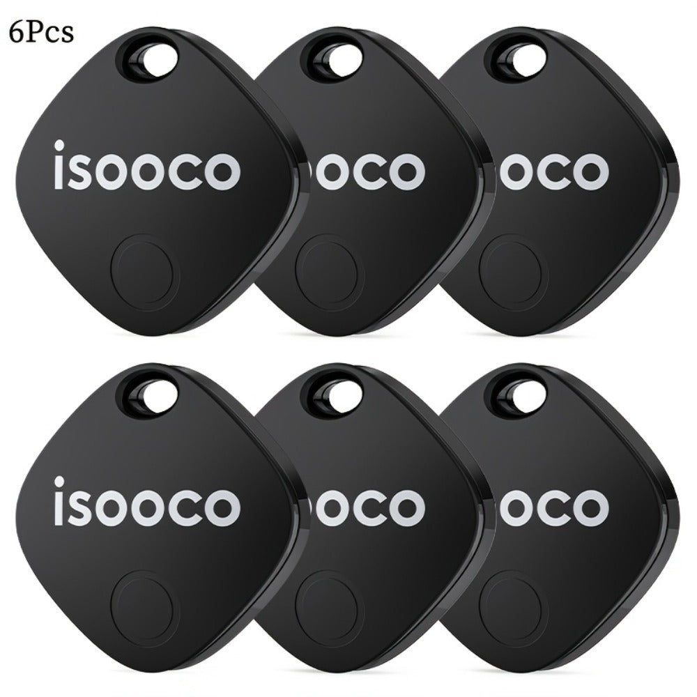 Smart Tracker Tags 6 Pack Mini Keychain IP67 Waterproof Real-Time Anti-Lost Locator for Car Wallet Bike Luggage Keys No Monthly Fees CR2032 Battery Compatible with Apple Find My iOS