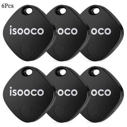 Smart Tracker Tags 6 Pack Mini Keychain IP67 Waterproof Real-Time Anti-Lost Locator for Car Wallet Bike Luggage Keys No Monthly Fees CR2032 Battery Compatible with Apple Find My iOS