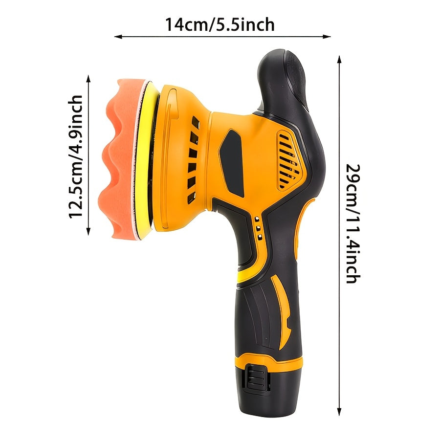 Car Body Sander. Cordless, Handheld, Rechargeable Car Body Repair Tool with Two Lithium Batteries, Multi-speed Automatic Polishing Function, Included Rotary Tool, ABS Chassis, Suitable for Car Detailing, Polishing And Waxing.
