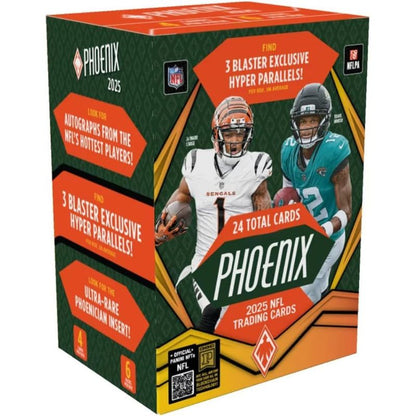 2025 Panini Phoenix Football NFL Blaster Box 24 Trading Cards Look for Autographs Hyper Parallels Phoenician Inserts 6 Toploaders StreetCards Magnet Blaster Exclusive NFL Collector Box